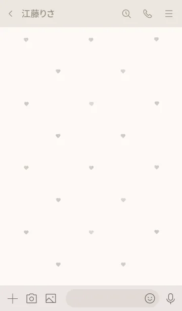 [LINE着せ替え] シンプルハート♡グレージュ&ピンクの画像3