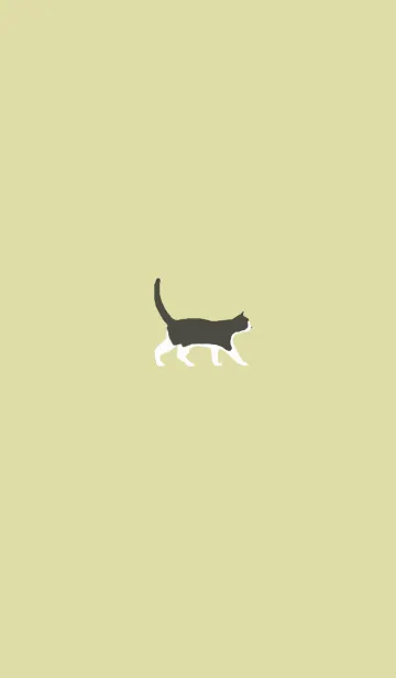 [LINE着せ替え] シンプルなネコ（街角のハチワレ）の画像1