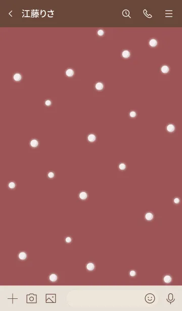 [LINE着せ替え] 雪だるまA2 Dワインレッド ブラウン2-2の画像3