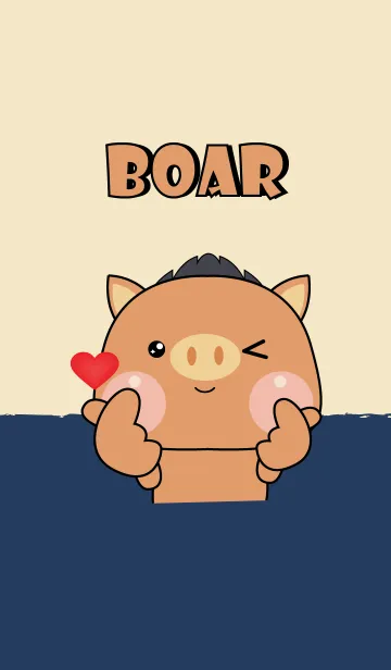 [LINE着せ替え] Boar cutie Theme (JP)の画像1