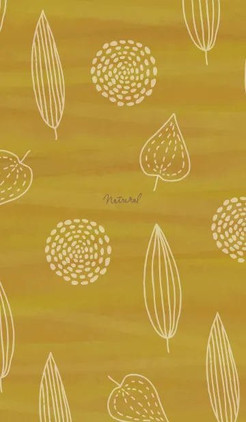 [LINE着せ替え] 水彩 葉っぱ ブラウン17の画像1