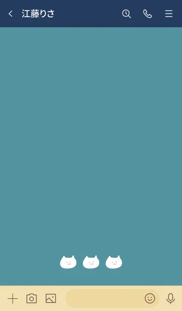 [LINE着せ替え] Simple Neco-chan 03の画像3