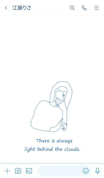 [LINE着せ替え] selfie girl /blueの画像3