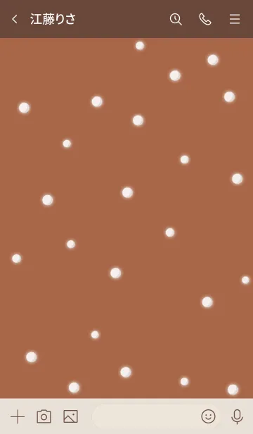 [LINE着せ替え] 雪だるまA2 ダルレッド ブラウン2-3の画像3