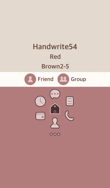 [LINE着せ替え] 手書き54 レッド ブラウン2-5の画像1