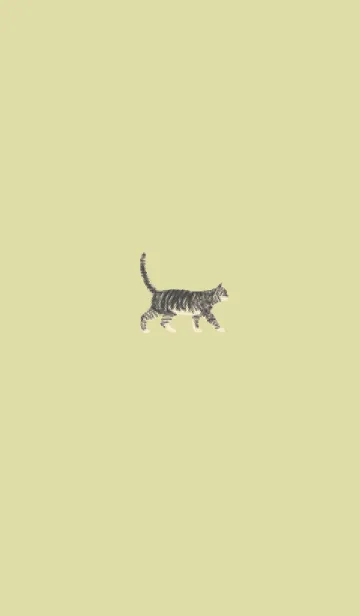 [LINE着せ替え] シンプルなネコ（街角のサバトラ）の画像1