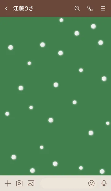 [LINE着せ替え] 雪だるまA2 ダルグリーン ブラウン2-3の画像3