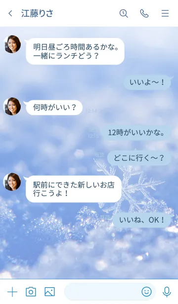 [LINE着せ替え] SnowCrystal 1の画像4