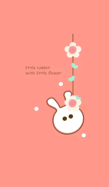 [LINE着せ替え] little rabbit with little flower 55の画像1