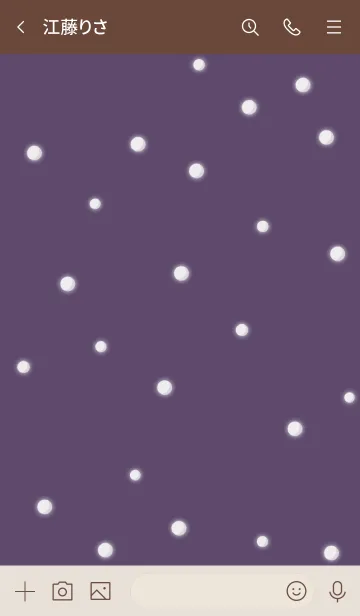 [LINE着せ替え] 雪だるまA2 ダルパープル ブラウン2-3の画像3