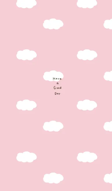 [LINE着せ替え] ピンクと雲。良い日を！の画像1