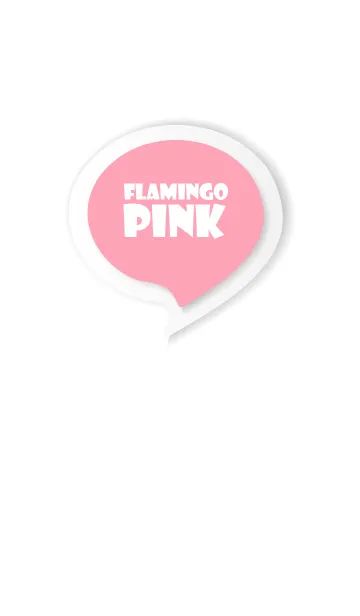 [LINE着せ替え] Flamingo Pink Button In White V.3 (JP)の画像1