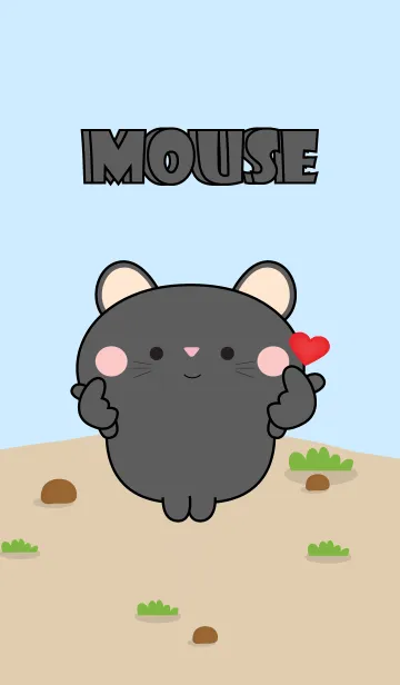 [LINE着せ替え] Emotions Cute Black Mouse Theme (JP)の画像1