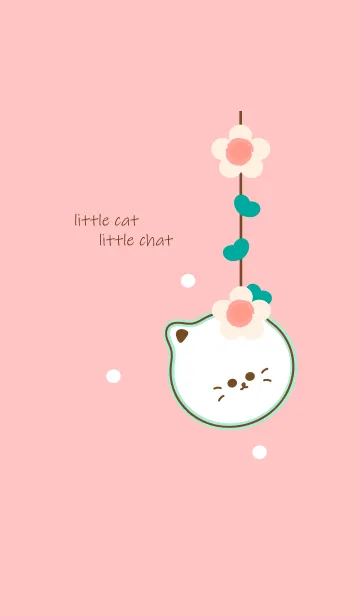 [LINE着せ替え] little cat with little flower 57の画像1