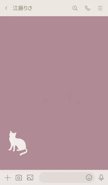 [LINE着せ替え] シンプルで大人可愛い猫・大人ピンクの画像3
