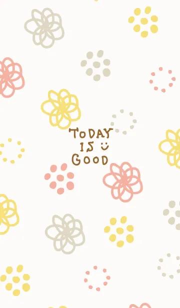 [LINE着せ替え] 手書き お花 時々水玉30の画像1