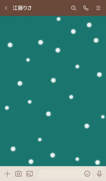 [LINE着せ替え] 雪だるまA2 ダルグリーン2 ブラウン2-5の画像3