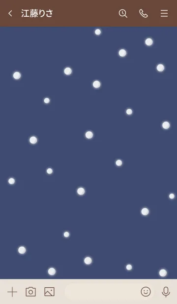 [LINE着せ替え] 雪だるまA2 ダルブルー2 ブラウン2-5の画像3