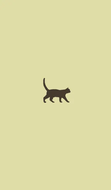 [LINE着せ替え] シンプルなネコ（街角のクロネコ）の画像1