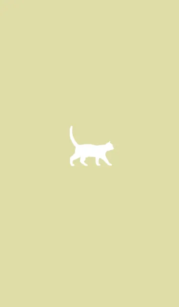 [LINE着せ替え] シンプルなネコ（街角の白猫）の画像1