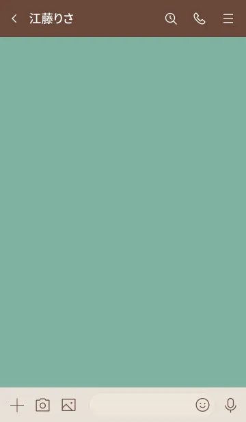 [LINE着せ替え] シンプル7 fr07 グリーン ブラウン2の画像3