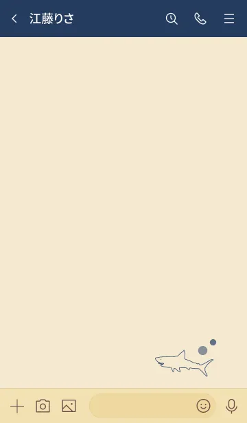 [LINE着せ替え] SHARK -navy beige-の画像3