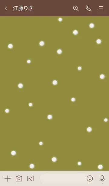 [LINE着せ替え] 雪だるまA2 ダルイエロー ブラウン2-6の画像3