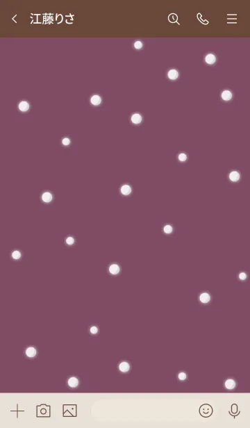 [LINE着せ替え] 雪だるまA2 ダルパープル2 ブラウン2-6の画像3