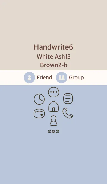 [LINE着せ替え] 手書き6 ホワイトアッシュ13 ブラウン2-bの画像1