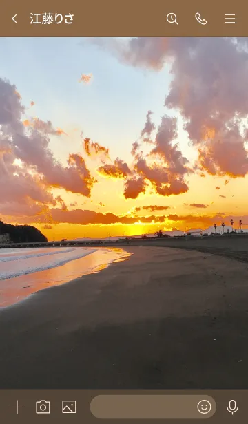 [LINE着せ替え] Sky9 夕日の浜べの画像3