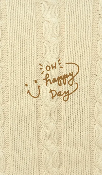 [LINE着せ替え] 毛糸のセーター-スマイル4-の画像1