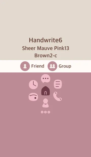 [LINE着せ替え] 手書き6 シアーM ピンク13 ブラウン2-cの画像1