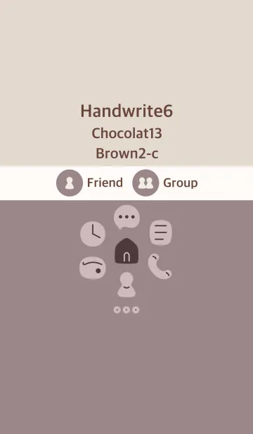 [LINE着せ替え] 手書き6 ショコラ13 ブラウン2-cの画像1