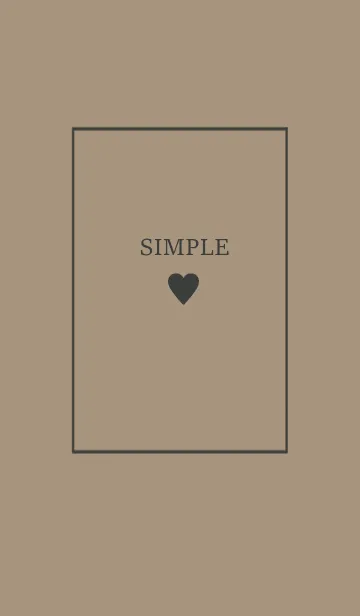 大人のシンプルハート =mochabeige black=のLINE着せ替え