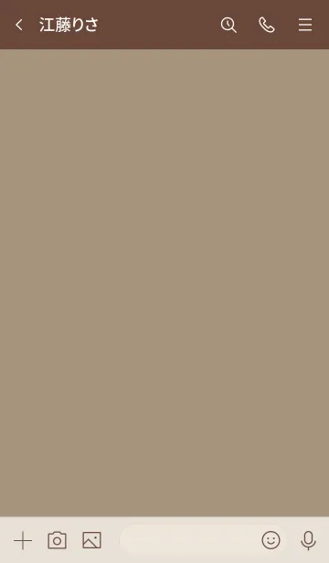 [LINE着せ替え] 大人のシンプルハート =mochabeige black=の画像3