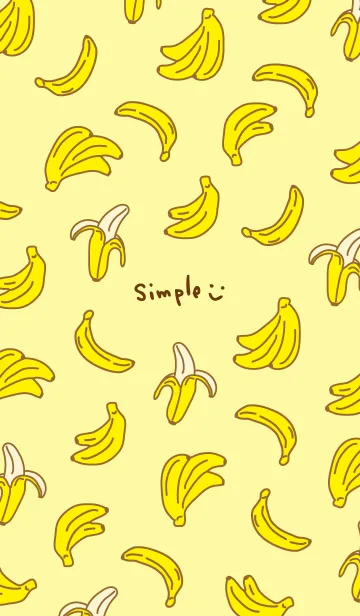 [LINE着せ替え] バナナ スマイル 黄色4の画像1