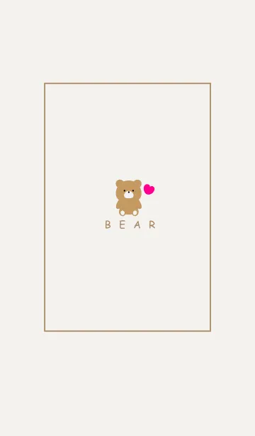 [LINE着せ替え] SIMPLE BEAR & HEARTの画像1