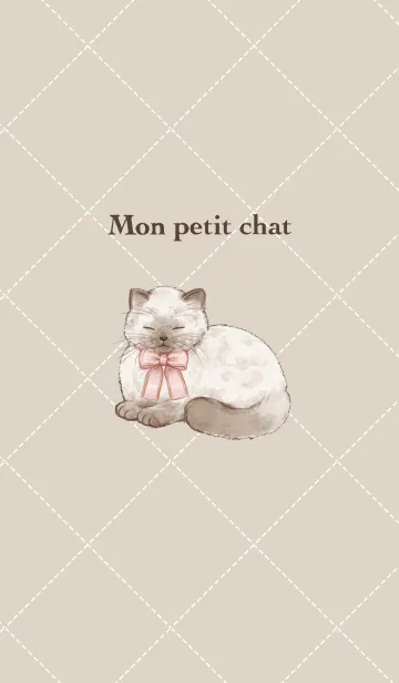 [LINE着せ替え] Mon petit chat (siamese cat)の画像1