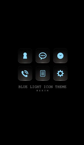 BLUE LIGHT ICON THEME -SWITCH- 25の着せ替えメイン画像