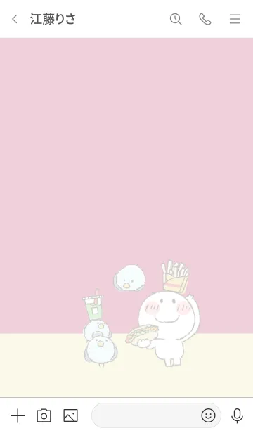 [LINE着せ替え] まるぴ★くすみピンク着せ替えの画像3