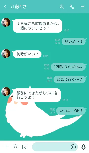 [LINE着せ替え] オカメの画像4