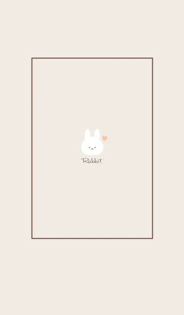 [LINE着せ替え] うさぎ -くすみベージュ- 23の画像1