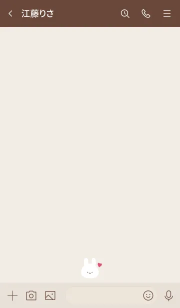 [LINE着せ替え] うさぎ -くすみベージュ- 23の画像3