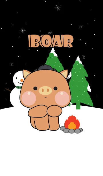 [LINE着せ替え] Boar Winter Season Theme (JP)の画像1
