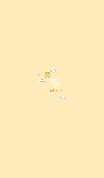 [LINE着せ替え] DON'T forget to smile :) (yellow)の画像1