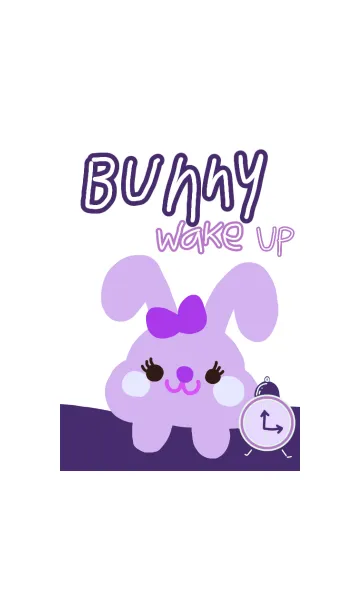 [LINE着せ替え] Bunny wake up purpleの画像1