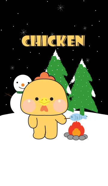 [LINE着せ替え] Chicken Winter Season Theme (JP)の画像1