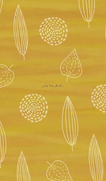 [LINE着せ替え] 水彩 葉っぱ ブラウン10の画像1