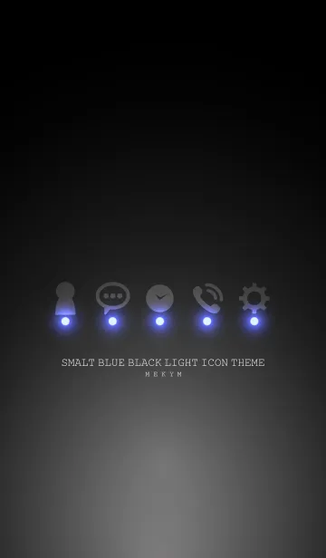 [LINE着せ替え] SMALT BLUE BLACK LIGHT ICON THEMEの画像1