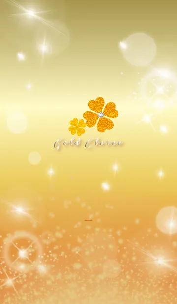 [LINE着せ替え] 赤 : 金運UPゴールドクローバーの画像1